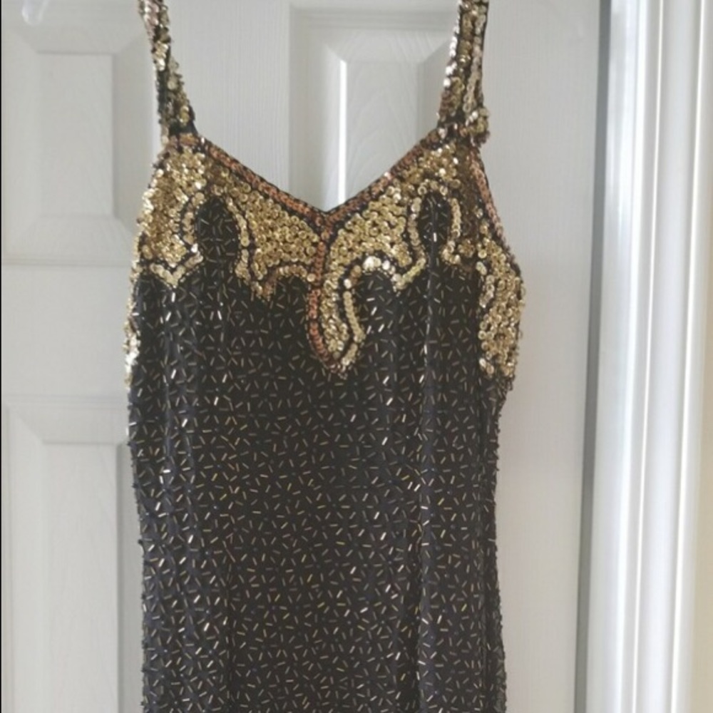 Short beaded cocktail dress